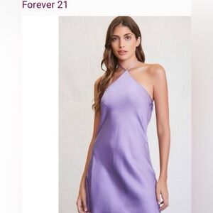 open lace back dress Strappy Purple and White Floral Slip Dress main image 1